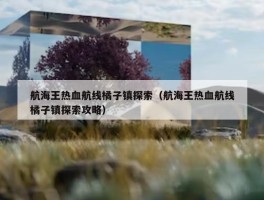 航海王热血航线橘子镇探索（航海王热血航线橘子镇探索攻略）