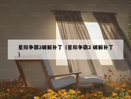 星际争霸2破解补丁（星际争霸2 破解补丁）