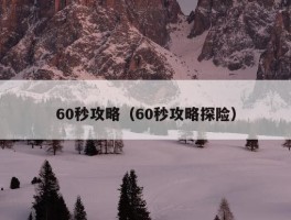 60秒攻略（60秒攻略探险）