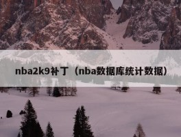 nba2k9补丁（nba数据库统计数据）