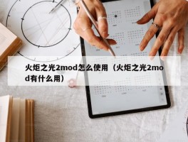 火炬之光2mod怎么使用（火炬之光2mod有什么用）