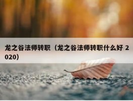 龙之谷法师转职（龙之谷法师转职什么好 2020）