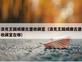 洛克王国威廉古堡收藏室（洛克王国威廉古堡收藏室在哪）