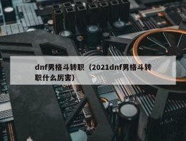 dnf男格斗转职（2021dnf男格斗转职什么厉害）