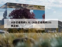 火影忍者羁绊2.31（火影忍者羁绊231修正版）