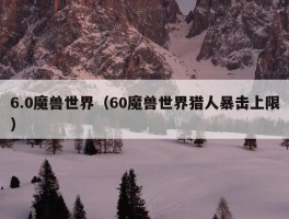 6.0魔兽世界（60魔兽世界猎人暴击上限）